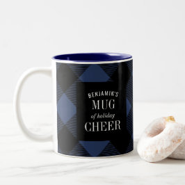 Blue and Black Buffalo Karo Kariert Weihnachten Zweifarbige Tasse