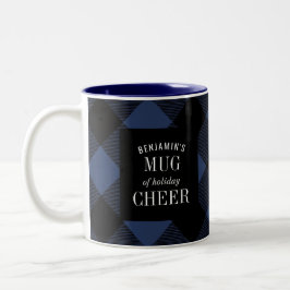 Blue and Black Buffalo Karo Kariert Weihnachten Zweifarbige Tasse