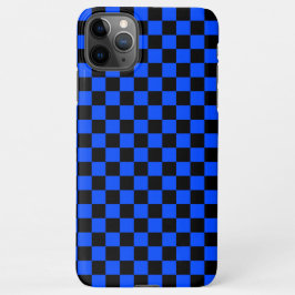 Blue and black checkerboard pattern iPhone 11Pro max hülle