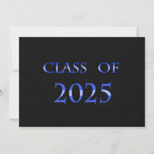 Blue and Black Class of 2025 Card Einladung