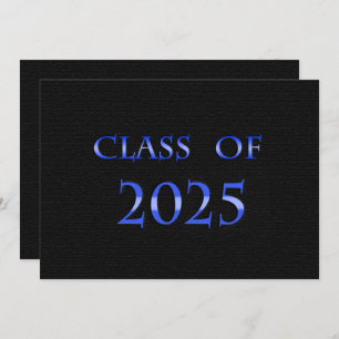 Blue and Black Class of 2025 Graduation Party Einladung
