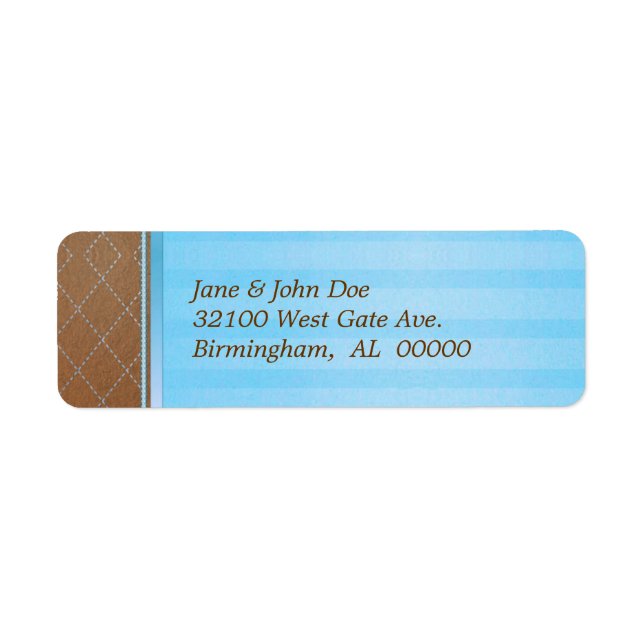 Blue and Brown Address Labels (Vorne)