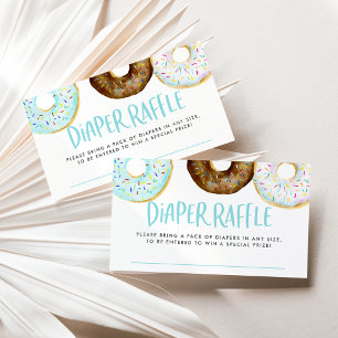 Blue and Chocolate Donuts Baby Diaper Raffekarte Visitenkarte