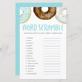 Blue and Chocolate Donuts Baby Word Scramble Game