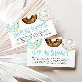 Blue and Chocolate Sprinkle Donuts Display Shower Begleitkarte