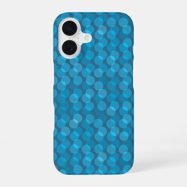 blue and denim layered dots iPhone 16 hülle (Rückseite)