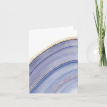 Blue and Gold Agate Notecards