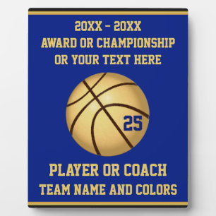 Blue and Gold Basketball Award für Spieler, Coach Fotoplatte