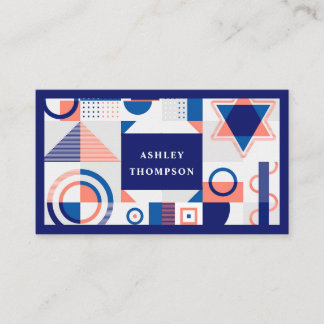 Blue and Gold Black Design Business Card Visitenkarte