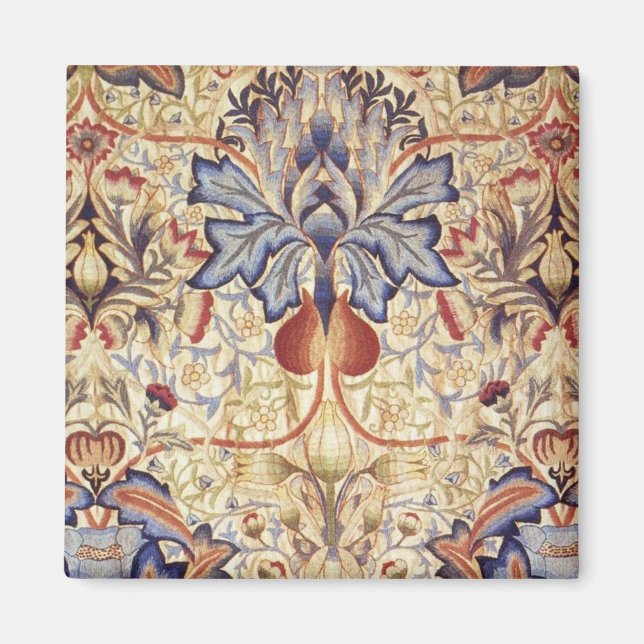 Blue and Gold Blume Magnet (Vorne)