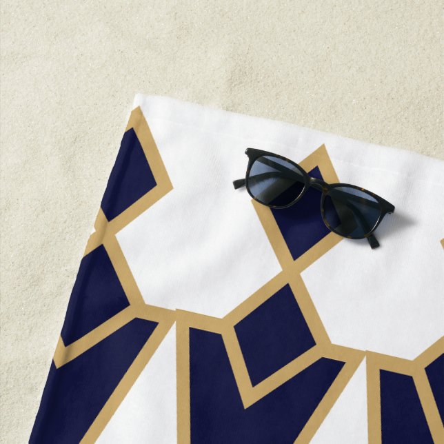 Blue and Gold Bowties Strandtuch (Beispiel)