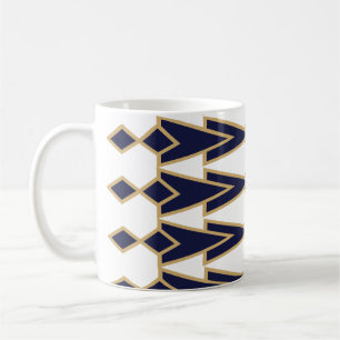 Blue and Gold Bowties Tasse