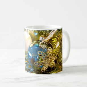 Blue and Gold Christmas Magic Kaffeetasse