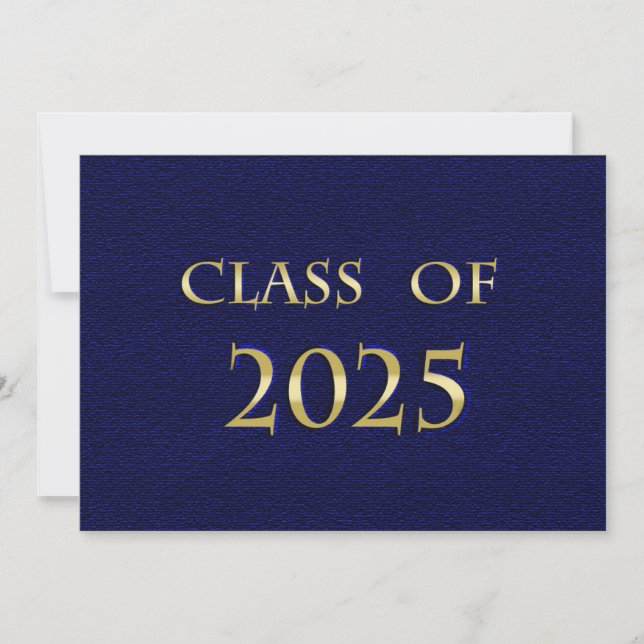 Blue and Gold Class of 2025 Card Einladung (Vorderseite)