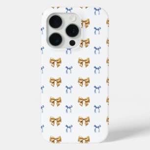 Blue and Gold Coquette Bow Case-Mate iPhone Hülle