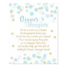 Blue and Gold Diaper Threads Baby Boy Dusche