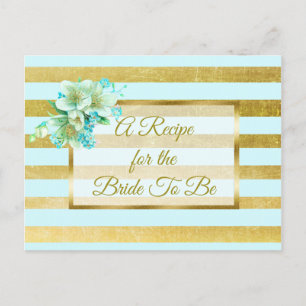 Blue and Gold Elegante Hochzeitsreise mit dem Bike Postkarte