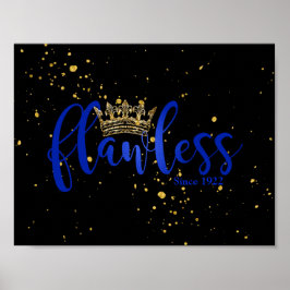 Blue and Gold Flawless Seit 1922 Poster