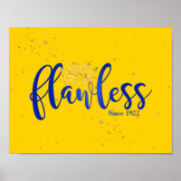 Blue and Gold Flawless Seit 1922 Poster