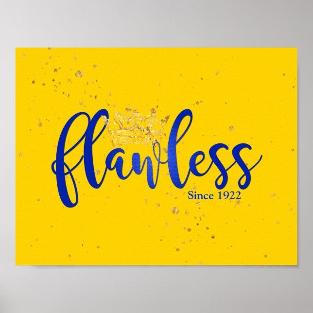 Blue and Gold Flawless Seit 1922 Poster (Vorne)