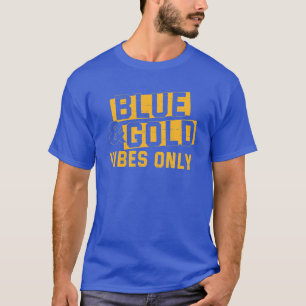 Blue and Gold Football Game Day for Football Lover T-Shirt