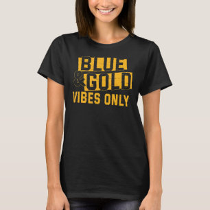 Blue and Gold Football Game Day for Football T-Shirt