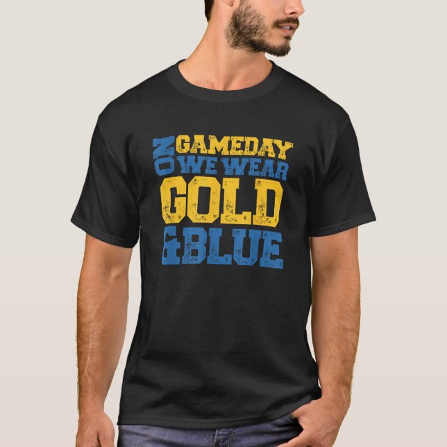 Blue and Gold Game Day Group Tees for High School  (Vorderseite)