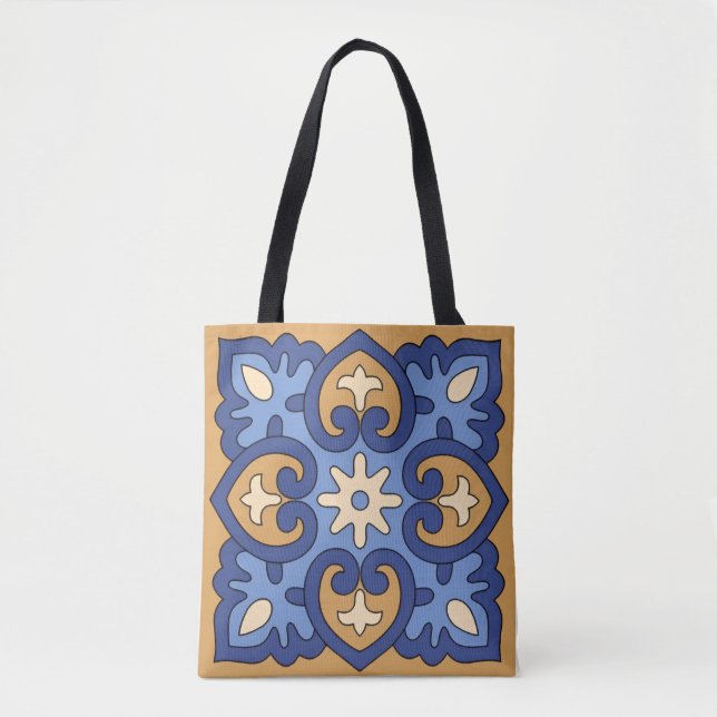 Blue and Gold Geometric Floral (Vorderseite)