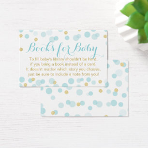 Blue and Gold Glitzer Confetti Books for Baby