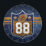 Blue and Gold Glitzer School Football Team Colors Dartscheibe<br><div class="desc">Geh blau und goldene Schulfarben! Fußballfans werden dieses bunte Jersey-Design mit individuell anpassbaren Zahlen Liebe geben. Setzen Sie Ihre Lieblings-Spieler-Nummer auf dieses Design und zeigen Sie Ihre Unterstützung für die beste Fußballmannschaft aller Zeiten! Kann Uni,  High School oder berufliche Fußballmannschaften vertreten.</div>