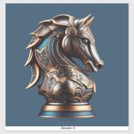 Blue and Gold Knight Aufkleber