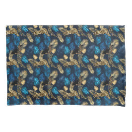 Blue and Gold Leopard Serie Design 8 Kissenbezug