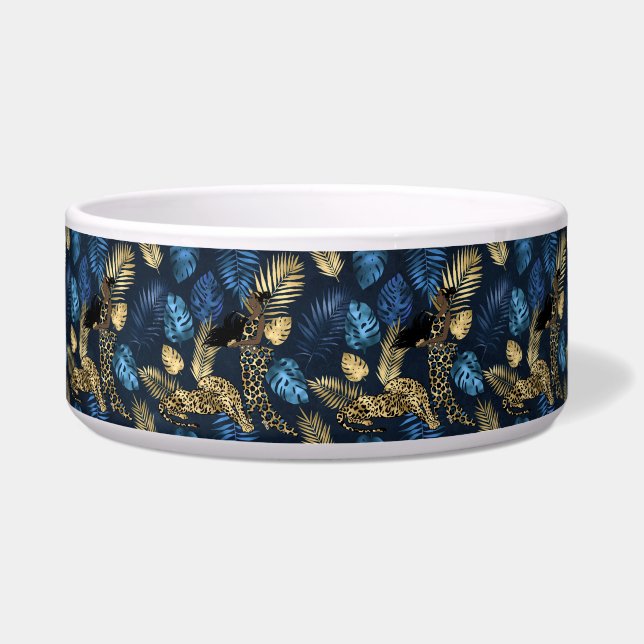 Blue and Gold Leopard Serie Design 8 Napf (Vorderseite)