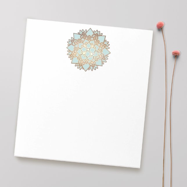 Blue and Gold Lotus Notepad Notizblock (Von Creator hochgeladen)