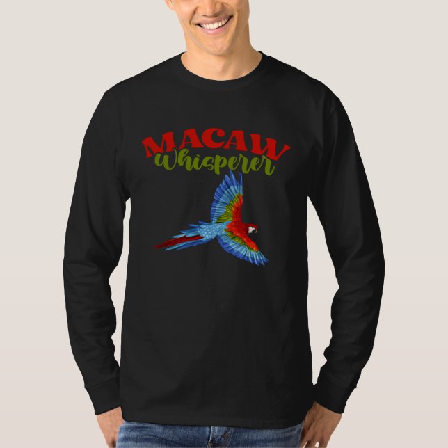 Blue And Gold Macaw Birdwatching for Parrot Lovers T-Shirt (Vorderseite)