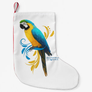 Blue and Gold Macaw Kleiner Weihnachtsstrumpf