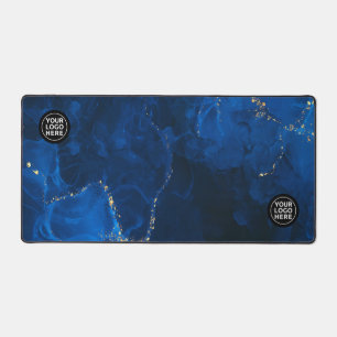 Blue and Gold Marmor Desk Mat Mouse Pad Schreibtischunterlage
