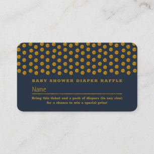 Blue and Gold Polka Dot , Windeldrehscheinkarte Begleitkarte