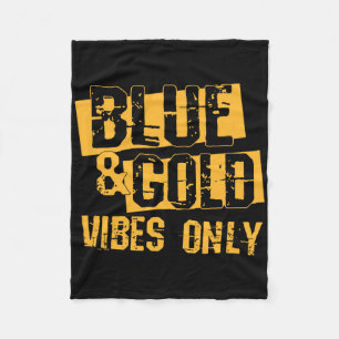 Blue and Gold Spirit Wear für High School Football Fleecedecke