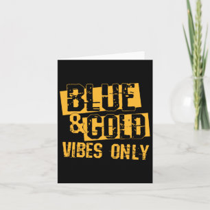 Blue and Gold Spirit Wear für High School Football Karte