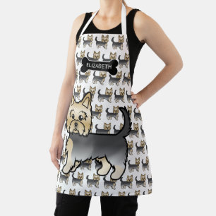 Blue and Gold Yorkshire Terrier Niedliche Hunde &  Schürze