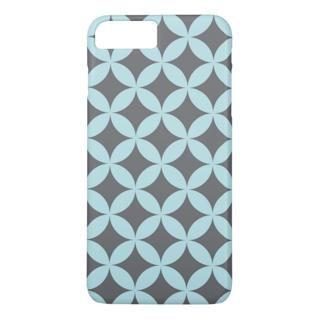 Blue and Gray Gemustert iPhone Case (Rückseite)