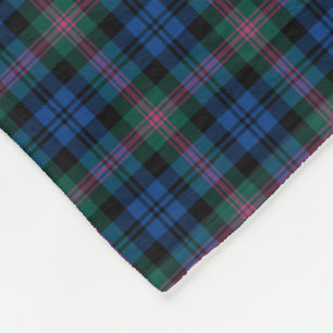 Blue and Green Baird Clan Tartan Fleecedecke