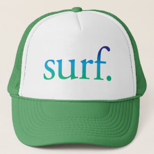 Blue and Green Beach Surf Tropical California Hat Truckerkappe