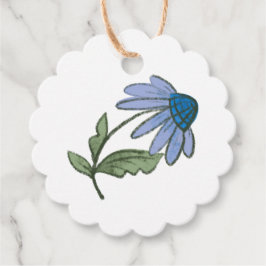Blue and Green Coneflower Thank You Geschenkanhänger