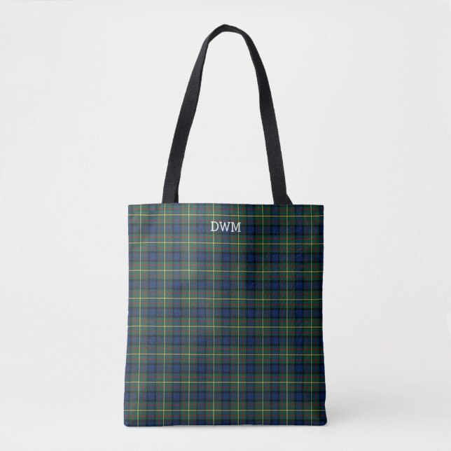 Blue and Green Kariert MacLaren Tartan Monogram (Vorderseite)