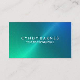 Blue and Green Sheen Business Card Visitenkarte