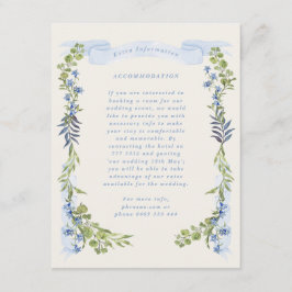 blue and greenery garden crest wreath wedding begleitkarte