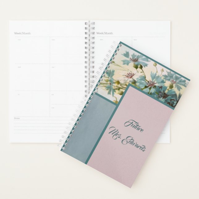 Blue and Lavender Floral Daily Planer (Anzeige)