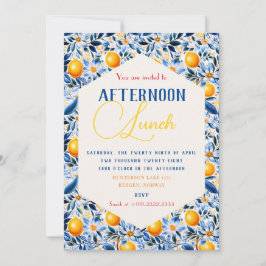 Blue and Lemon Theme Einladung